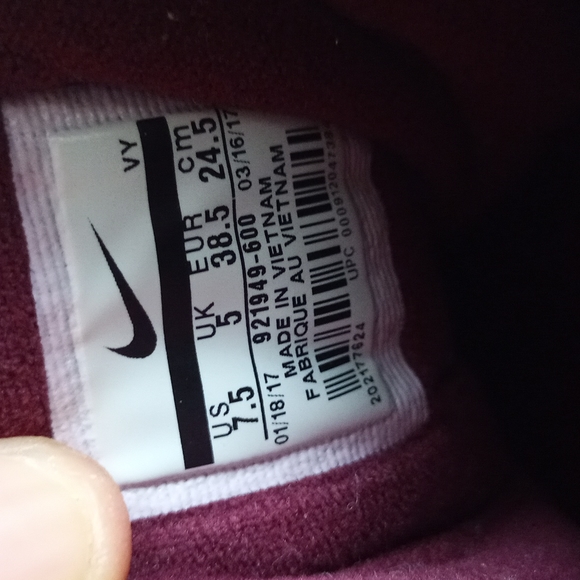 Nike Air More Uptempo Burgundy Athletic Shoes "Night Maroon" - Picture 7 of 13